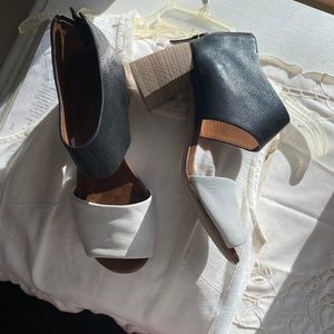 italy made blk/white leather——SOLD